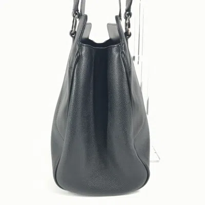 Pre-owned Bvlgari Black Blue Leather Shoulder Bag Tote Bag () In Multi