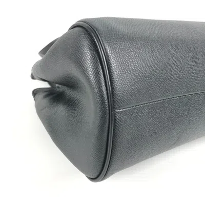 Pre-owned Bvlgari Black Blue Leather Shoulder Bag Tote Bag () In Multi