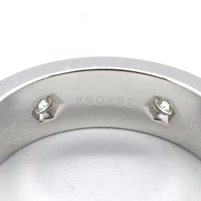 Pre-owned Cartier Silver Clear White Gold (18k) Band Ring ()