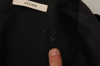 Pre-owned Celine Acetate Black High Waist Wrap Style Asymmetric Women's Skirt ()