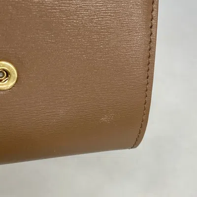 Pre-owned Celine Brown Leather Wallet (tri-fold) ()