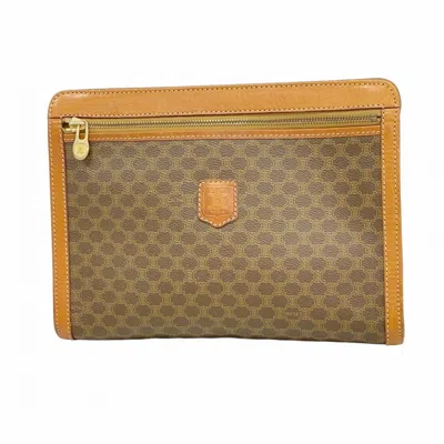 Pre-owned Celine Brown Pvc Clutch Bag ()