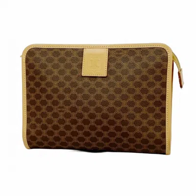 Pre-owned Celine Brown Pvc Clutch Bag ()