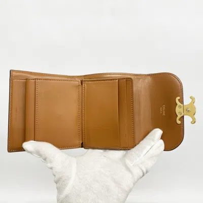 Pre-owned Celine Brown Pvc Wallet (tri-fold) ()