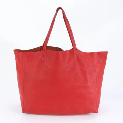 Pre-owned Celine Red Color Leather Tote Bag ()
