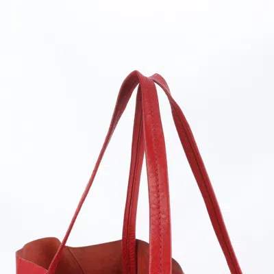 Pre-owned Celine Red Color Leather Tote Bag ()