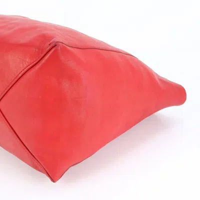 Pre-owned Celine Red Color Leather Tote Bag ()