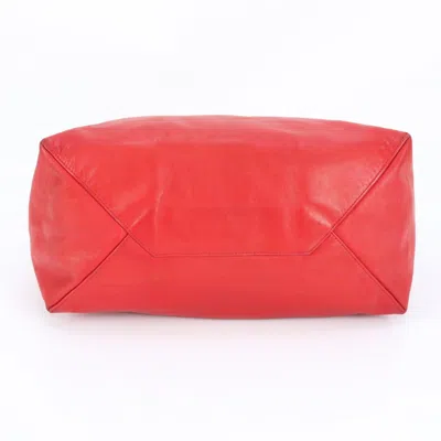 Pre-owned Celine Red Color Leather Tote Bag ()