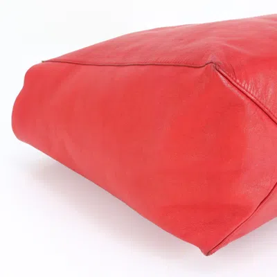 Pre-owned Celine Red Color Leather Tote Bag ()