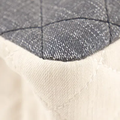 Pre-owned Chanel Beige Black Denim Shoulder Bag () In Multi