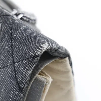 Pre-owned Chanel Beige Black Denim Shoulder Bag () In Multi