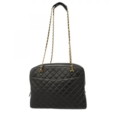 Pre-owned Chanel Black Leather Tote Bag ()
