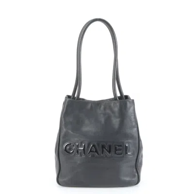 Pre-owned Chanel Black Leather Tote Bag ()