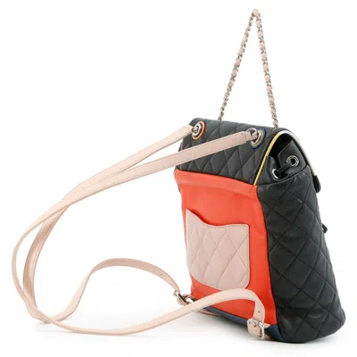 Pre-owned Chanel Black Multi-color Leather Backpack ()