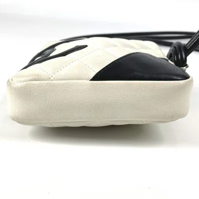 Pre-owned Chanel Black White Cambon Ligne Pochette Shoulder Bag () In Multi