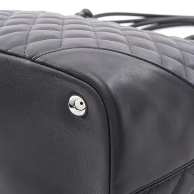 Pre-owned Chanel Black White Cambon Ligne Tote Bag () In Multi