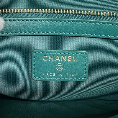 Pre-owned Chanel Navy Cotton Clutch Bag () In Blue