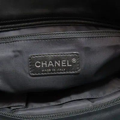 Pre-owned Chanel Paris Biarritz Black Leather Tote Bag ()