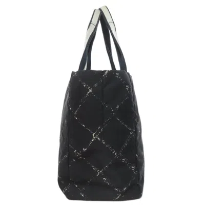 Pre-owned Chanel Travel Line Black Nylon Tote Bag ()