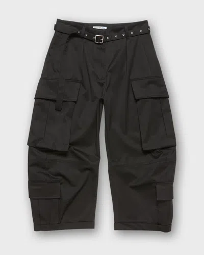 Acne Studios Trousers Belted Cargo In Gray