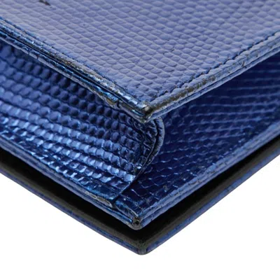 Pre-owned Dior Christian  Metallic Blue Leather Shoulder Bag ()