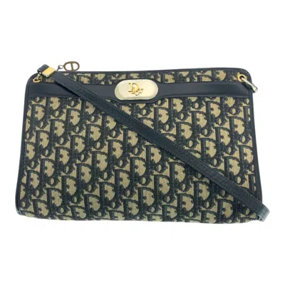 Pre-owned Dior Christian  Navy Trotter Leather Shoulder Bag () In Blue