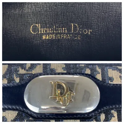 Pre-owned Dior Christian  Navy Trotter Leather Shoulder Bag () In Blue