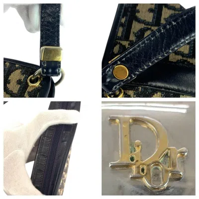 Pre-owned Dior Christian  Navy Trotter Leather Shoulder Bag () In Blue