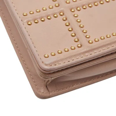 Pre-owned Dior Christian  Pink Beige Leather Shoulder Bag ()