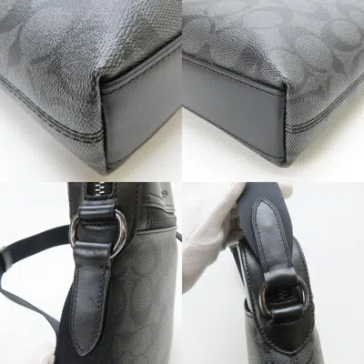 Pre-owned Coach Black Dark Gray Pvc Leather Shoulder Bag ()