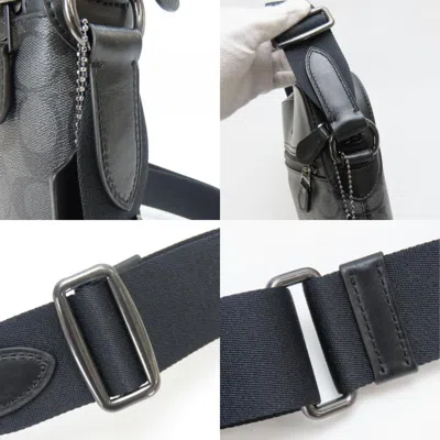 Pre-owned Coach Black Dark Gray Pvc Leather Shoulder Bag ()