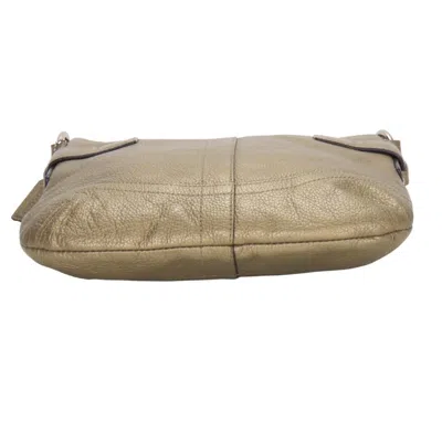 Pre-owned Coach Gold Brown Leather Shoulder Bag ()