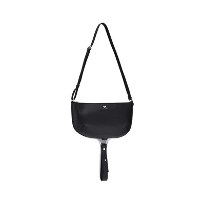 Courrèges Courreges Women Holy Eclipse Leather Shoulder Bag In Black