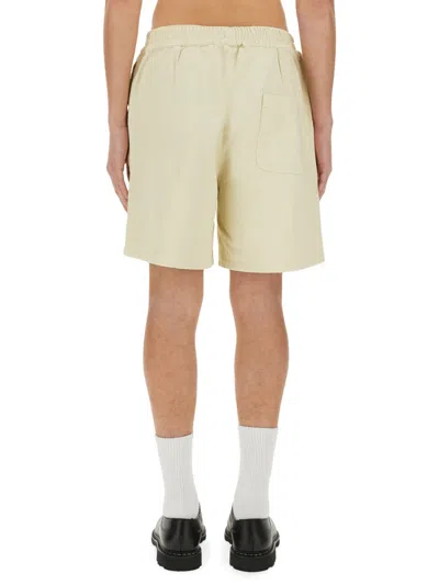 3paradis Casual Twill Shorts With Elastic Waistband In Neutral