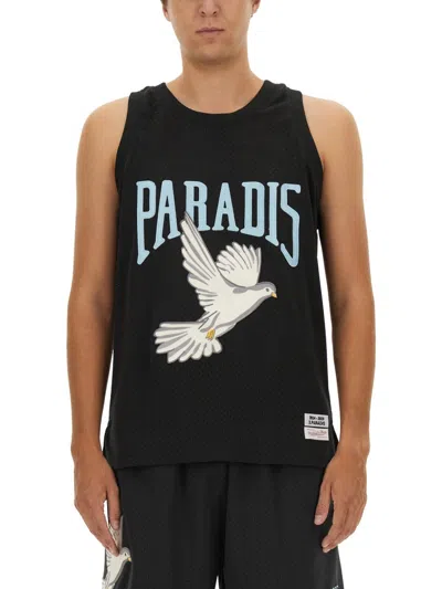 3paradis 3.paradis Tops With Logo In Black