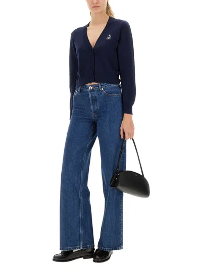 Apc Jeans A. P.c. Woman Color Denim In Blue