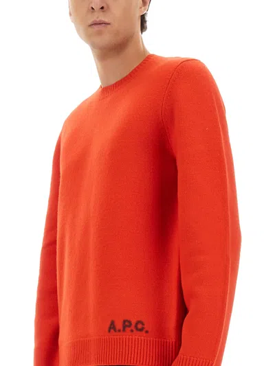 A.p.c. Edward Jersey Crew Neck Long Sleeves In Black