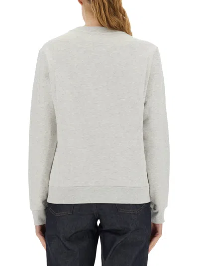 Apc A.p.c. Rue Madame Sweatshirt With Logo In White
