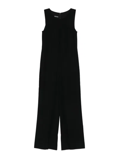 Emporio Armani Sleeveless Long Jumpsuit In Black