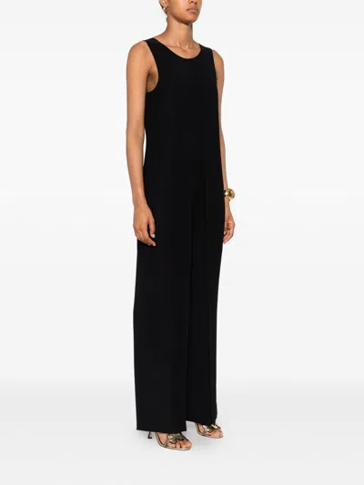 Emporio Armani Sleeveless Long Jumpsuit In Black