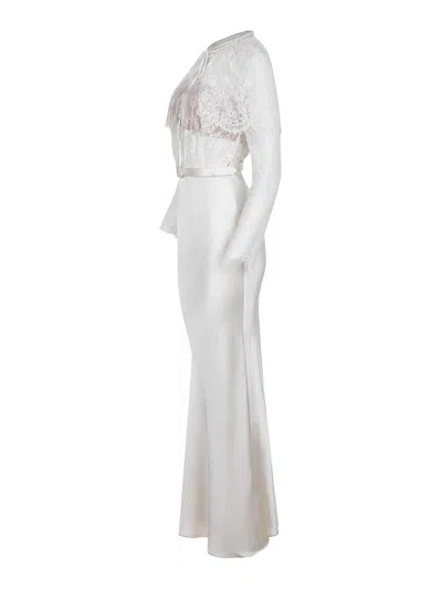 Self-portrait Dress Made Of A Polyester Blend In White