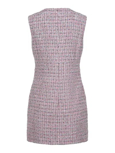 Self-portrait Dress Made Of Mixed Wool In Nude