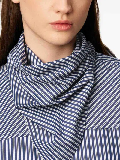 Ami Alexandre Mattiussi Ami Paris Bandana Cotton Dress In Blue