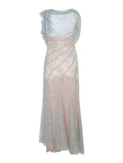 Alberta Ferretti Dress Made Of Polyamide In Gray