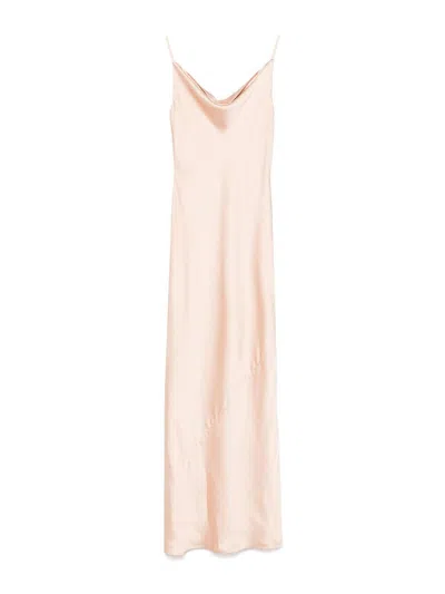 Norma Kamali Beige Maria Slip Gown Dress In Neutral