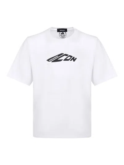 Dsquared2 Icon T-shirt Made Of Cotton In White