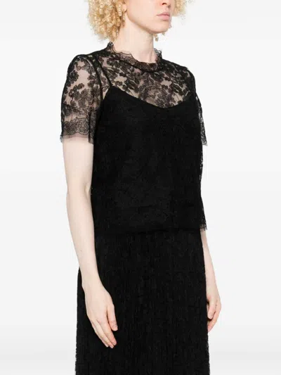 Ermanno Scervino Lace T-shirt In Black