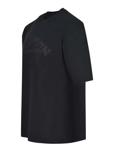Dsquared2 Logo Crew Neck Cotton T-shirt In Black
