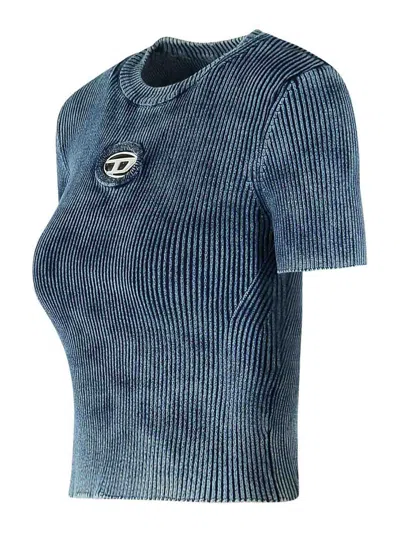 Diesel T-shirt M-anchor-a-ss In Cotton In Blue