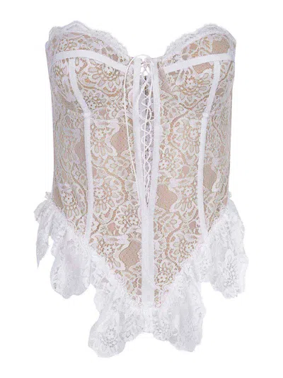 Giuseppe Di Morabito Bustier By  Made Of  Polyamide In White